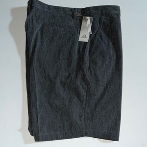40 adidas golf mens shorts black gray crosshatch 9.5” inseam NWT $75